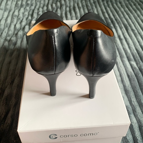 Corso Como Linnden Leather Pump in Black Size 7.5 - Picture 6 of 9